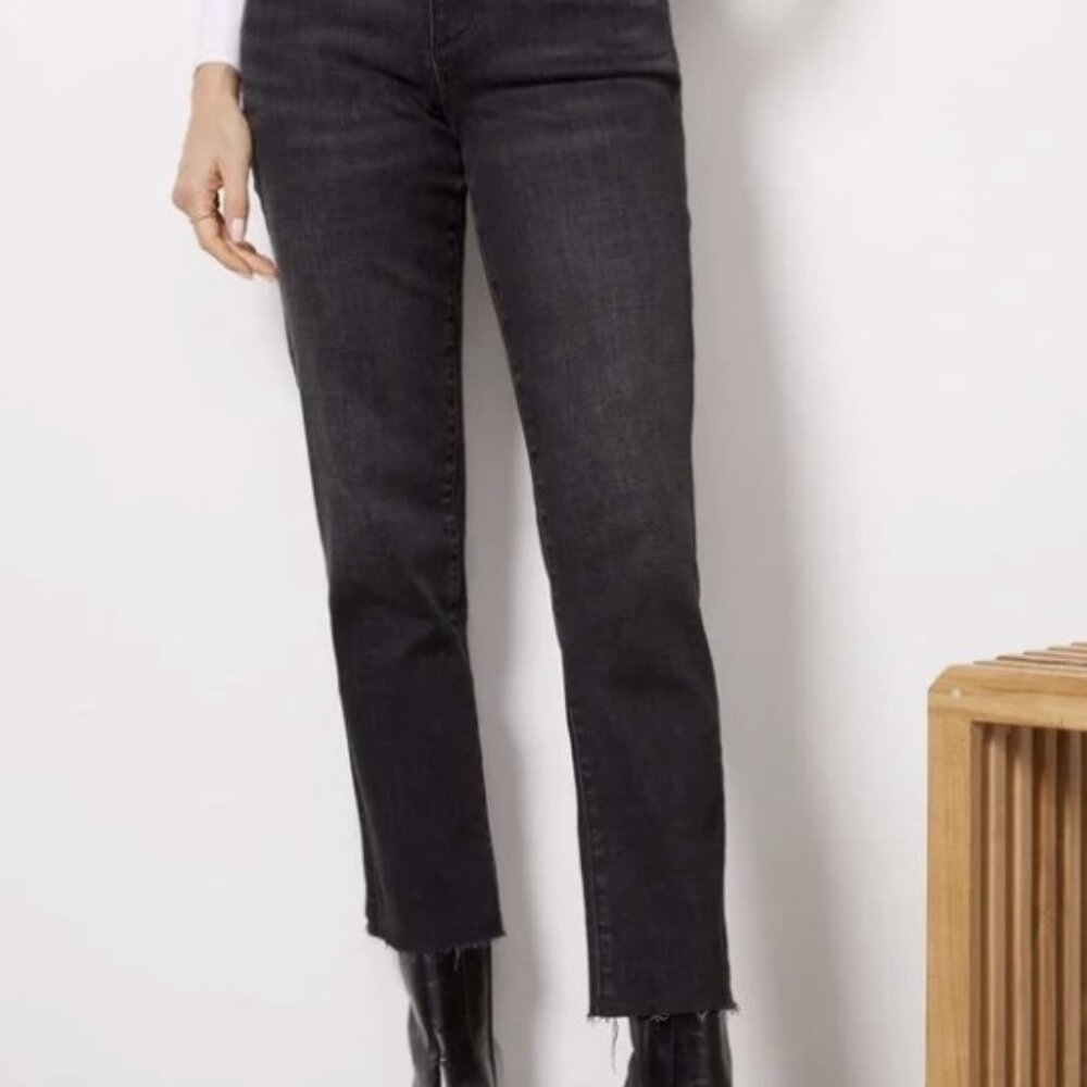 NWT Evereve Ever Straight Jeans, color Oriented (gray/black) - size 29